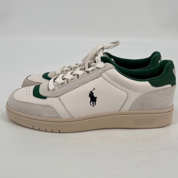 Polo Ralph Lauren Masters Court Sneakers Size 8.5D White Green Leather EVA Sole main image 8
